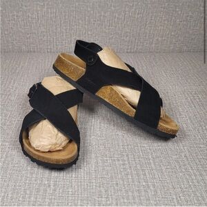 Birkenstock Black and Tan Sandals